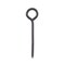 Wright Wright 1/4 in. D X 3-3/4 in. L Black Steel Lag Screw Eye 150 lb 1 pk 02-3463-303 - alternate 2